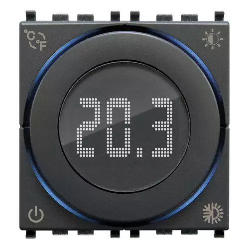 Dial thermostat 100-240V 2M grey - 02970