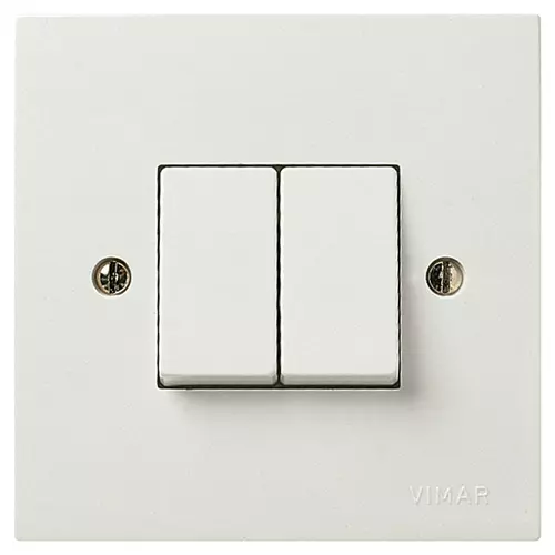 Two 1P 10AX 2-way switches white - 06304.B