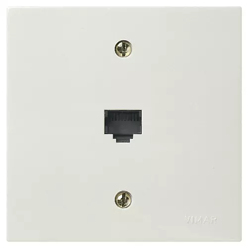 RJ11 phone jack 6/4 white - 06465.B
