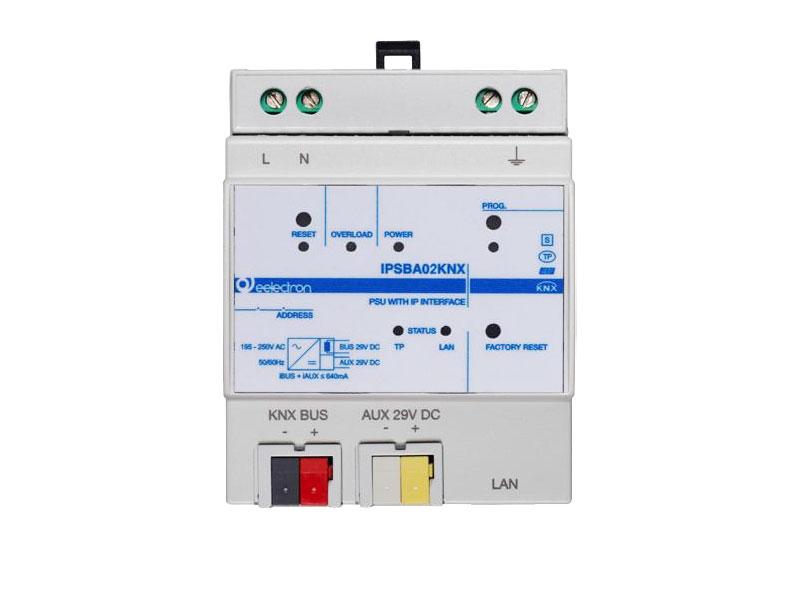 KNX BRIDGE WITH IP INTERFACE AND POWER SUPPLY KNX + AUX 640mA